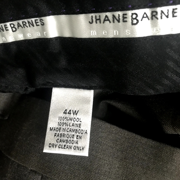 Jhane Barnes Brown Pants Men's Size 44W x 27.5 - Picture 3 of 3